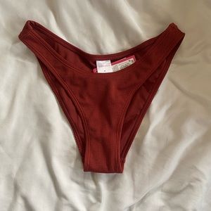 Target Rib Knit Bikini Bottom, Size Medium
